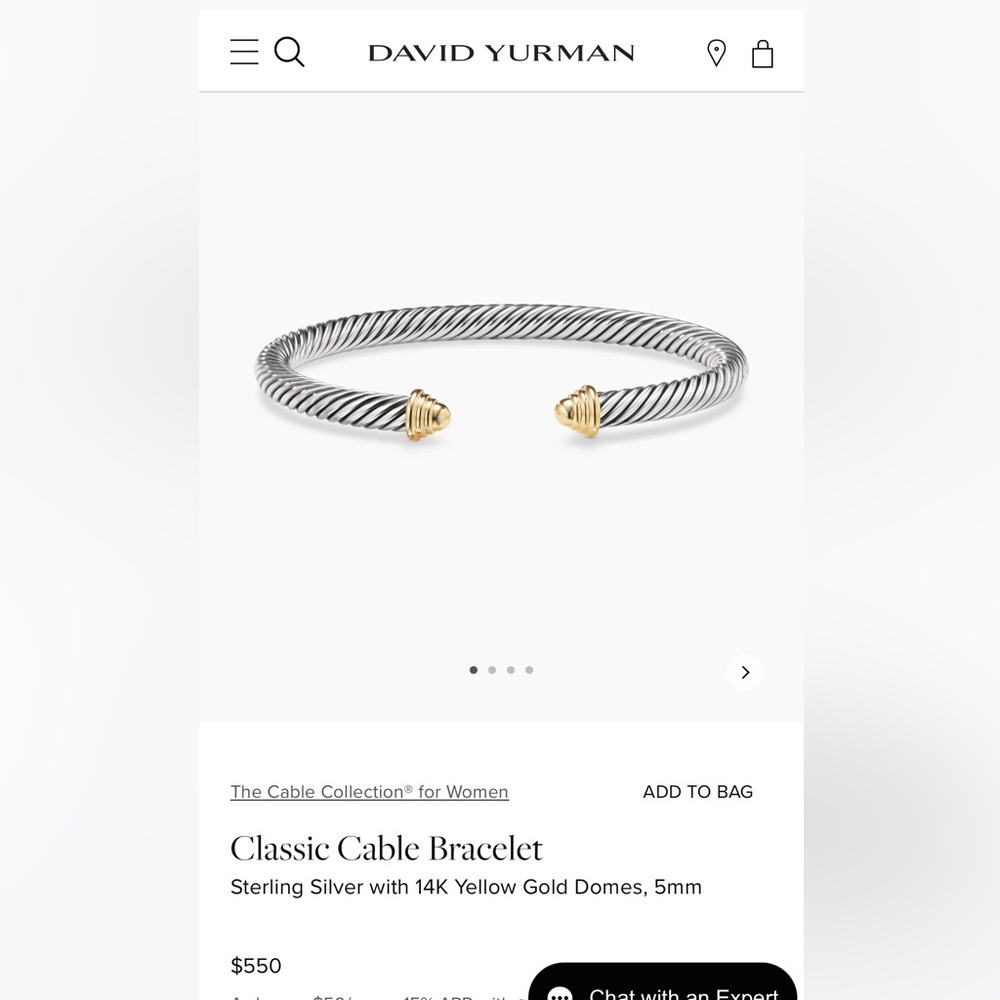 David Yurman cable bangle